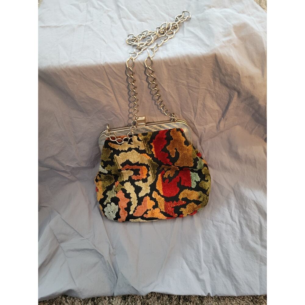 Vintage 70s Carpet Bag Purse Bohemian Festival Retro Mod Coachella Hippie Retro - Picture 3 of 11